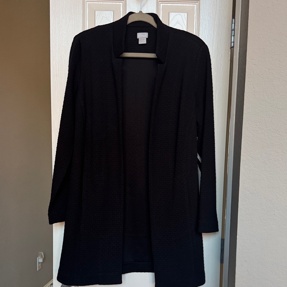 Chico’s Women's Black Sweater Blazer, Size 1, NWT